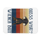 何ウィナーおもしろいお尻ギフトダッシュンドラブ マグネット (横)