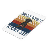 何ウィナーおもしろいお尻ギフトダッシュンドラブ マグネット (左側)