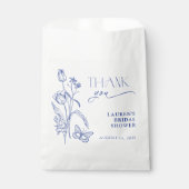 何エレガントか青ありがとうブライダルシャワー フェイバーバッグ (正面)