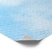 何エレガントか青いフローラブライダルシャワー ポスター (角)