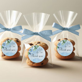 何エレガントか青いフローラブライダルシャワー ラウンドシール