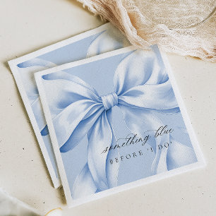 何エレガントか青い弓紙ナプキン スタンダードカクテルナプキン