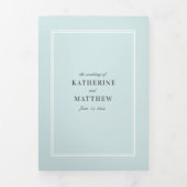 何エレガントか青い結婚もの 三つ折り招待状 (カバー)