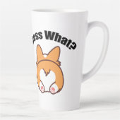 何コーギお尻ユーモア カフェラテマグ (右)