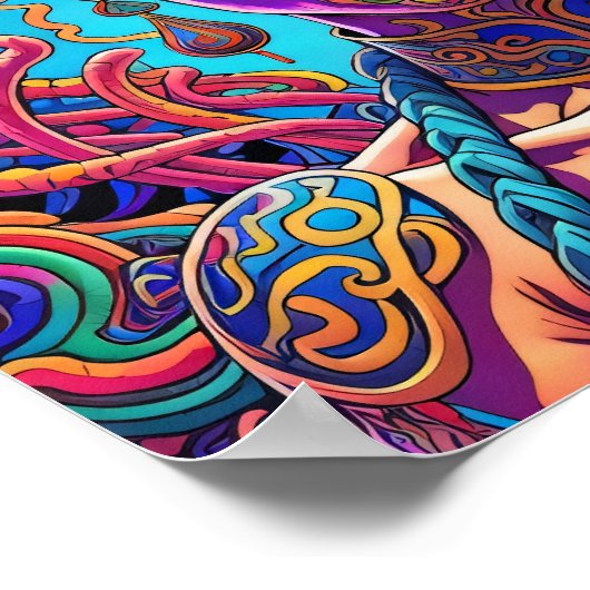 何サイケデリックと言え!アート ポスター (角)