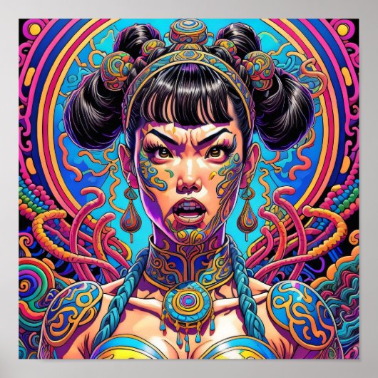 何サイケデリックと言え!アート ポスター (正面)