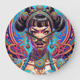 何サイケデリックと言え!アート ラージ壁時計