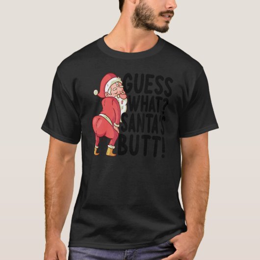 何サンタのお尻クリスマスクリスマス Tシャツ (正面)