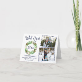 何シンプル年メリークリスマス3 PHOTO Holiday カード