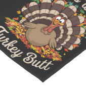 何ターキーお尻感謝祭おもしろい ショートテーブルランナー (コーナー)