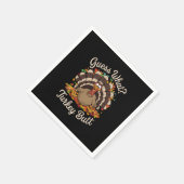 何ターキーお尻感謝祭おもしろい スタンダードカクテルナプキン (角)