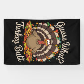 何ターキーお尻感謝祭おもしろい 横断幕 (横)