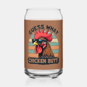 何チキンお尻おもしろいレトロ ガラス缶 (正面)