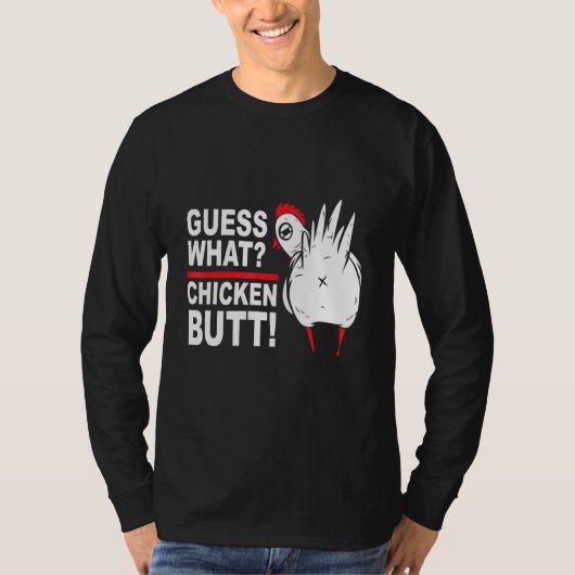 何チキンお尻ことわざユーモア Tシャツ (正面)