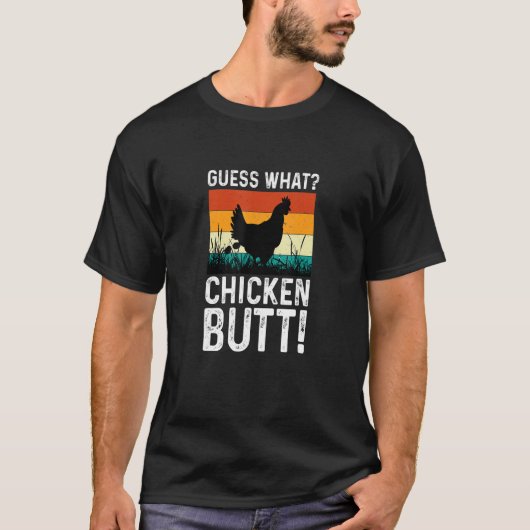何チキンお尻のアパレル Tシャツ (正面)