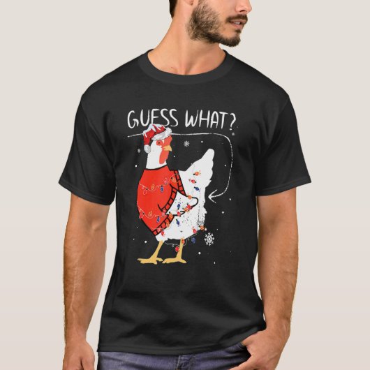 何チキンお尻クリスマスセーターメンズウォム Tシャツ (正面)