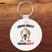 何チキンお尻チキン物ジョークお尻胡 キーホルダー (正面)