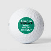 何パーソナライズされたやってんのおもしろい ゴルフボール (正面)