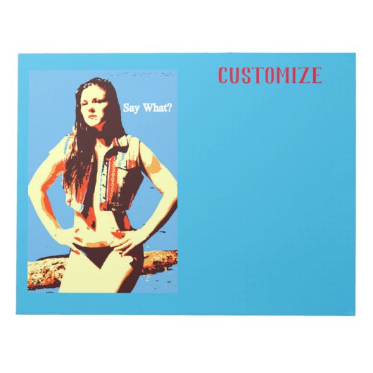 何ビキニの女の子サンダー_コーブ ノートパッド (正面)