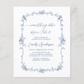 何ビクトリアンか青いフランスのブライダルシャワー (正面)