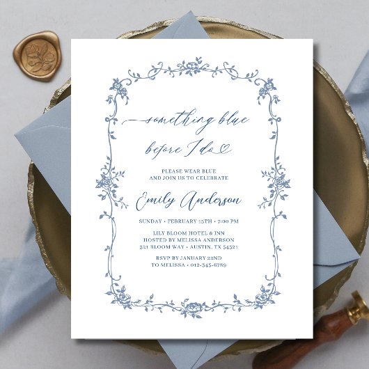 何ビクトリアンか青いフランスのブライダルシャワー