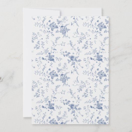 何ビクトリアンか青い我々はウェディングシャワー 招待状 (裏面)