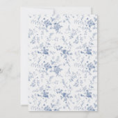 何ビクトリアンか青い私はブライダルシャワー 招待状 (裏面)