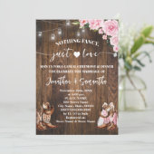 何ファンシーもピンクカジュアルバ結婚ン 招待状 (スタンド正面)