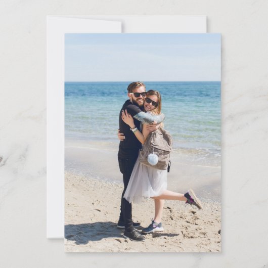 何ファンシーもモノグラムを愛してカジュアルい結婚ない 招待状 (裏面)