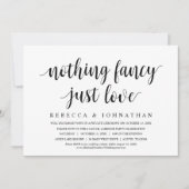 何ファンシーも好きじゃない結婚の駆け落ちディナー 招待状 (正面)