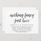 何ファンシーも好きじゃない結婚の駆け落ちディナー 招待状 (正面/裏面)