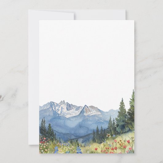 何ファンシーも山素朴の結婚愛 招待状 (裏面)