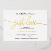 何ファンシーも愛しカジュアル結婚ない 箔招待状 (正面)