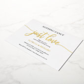 何ファンシーも愛しカジュアル結婚ない 箔招待状 (回転した状態)