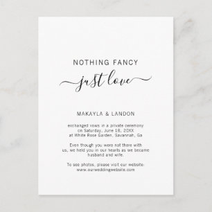 何ファンシーも愛しシンプルて結婚の駆け落ち 案内ポストカード