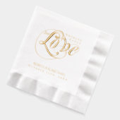 何ファンシーも愛しパーソナライズされた結婚ない 箔ナプキン (左)