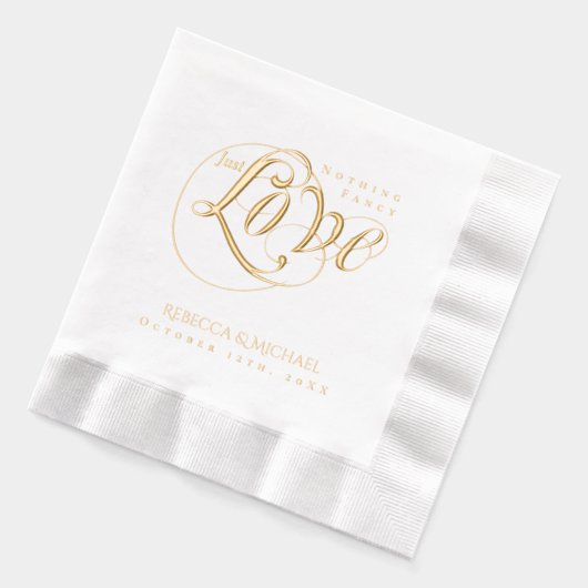 何ファンシーも愛しパーソナライズされた結婚ない 箔ナプキン (左)