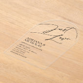 何ファンシーも愛しモダン結婚ない アクリル招待状 (レイダウン)