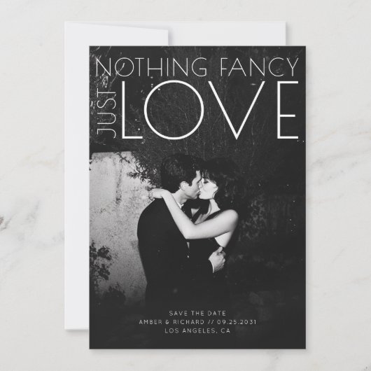 何ファンシーも愛しユニークてモダン結婚は セーブザデート (正面)