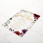 何ファンシーも愛し結婚ないフローラ 箔招待状 (回転した状態)