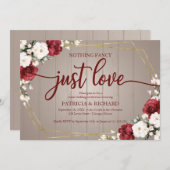 何ファンシーも愛し結婚ない幾何素朴 招待状 (正面/裏面)