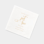 何ファンシーも愛し結婚ない金ゴールド 箔ナプキン (左)