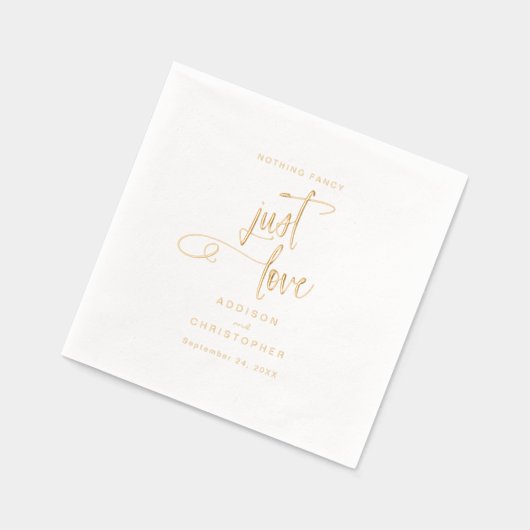 何ファンシーも愛し結婚ない金ゴールド 箔ナプキン (左)