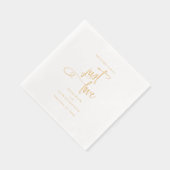 何ファンシーも愛し結婚ない金ゴールド 箔ナプキン (右)