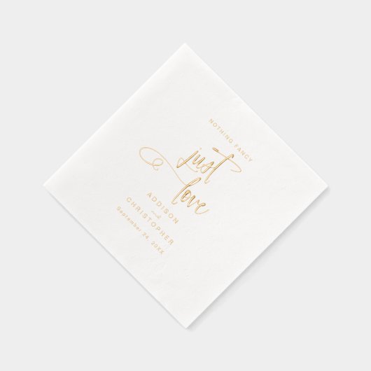 何ファンシーも愛し結婚ない金ゴールド 箔ナプキン (右)