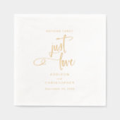 何ファンシーも愛し結婚ない金ゴールド 箔ナプキン (正面)