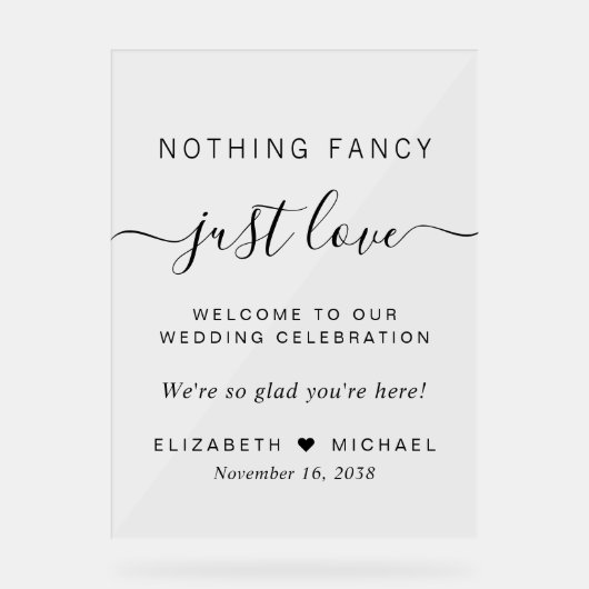 何ファンシーも愛し結婚ない アクリルサイン (正面)