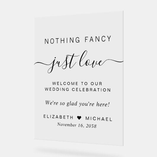 何ファンシーも愛し結婚ない アクリルサイン (傾斜)