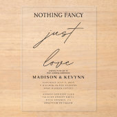 何ファンシーも愛し結婚ない アクリル招待状 (正面)