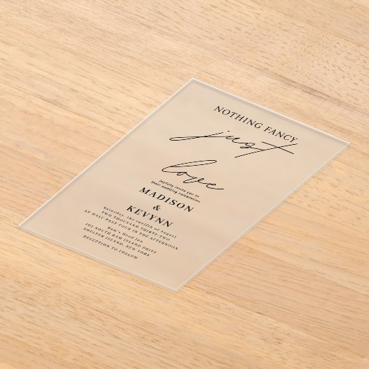 何ファンシーも愛し結婚ない アクリル招待状 (レイダウン)